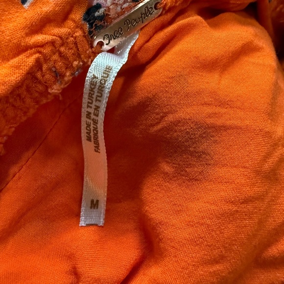 Free People Like A Lady Mini Dress Orange Combo - Picture 11 of 13